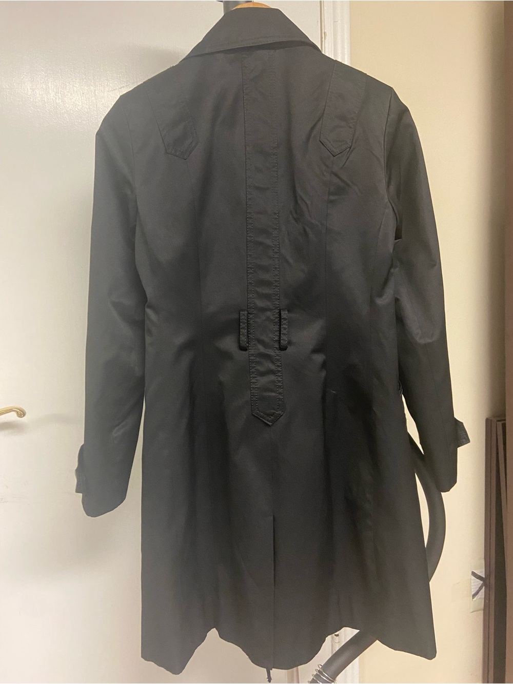 Vince Camuto Black Double-Breasted Trench Coat - Picture 2 of 2